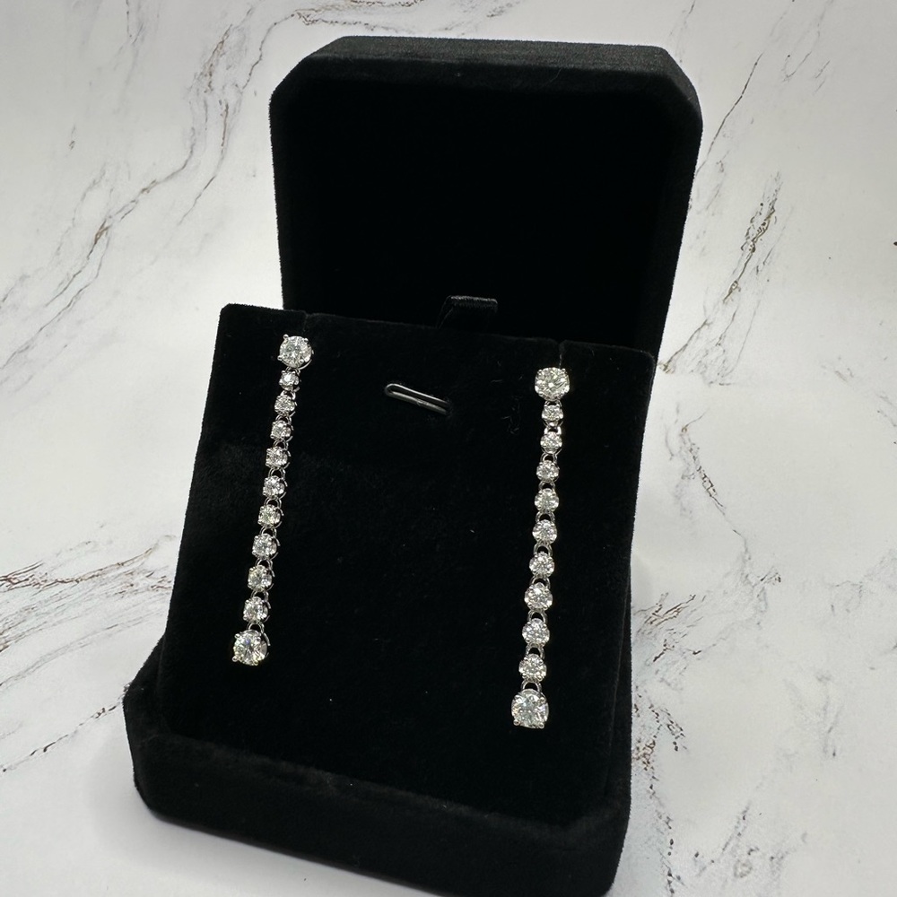 Moissanite Dangle Earrings
